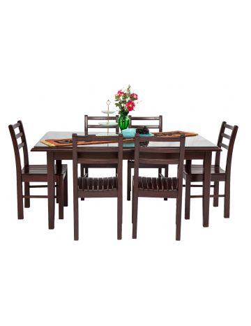 Six Seated Dining Table 6034 WF MG 