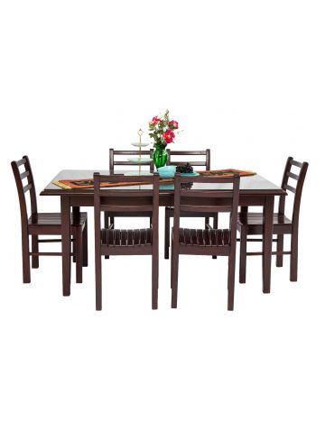 Six Seated Dining Table 6034 WF MG (Only Table)