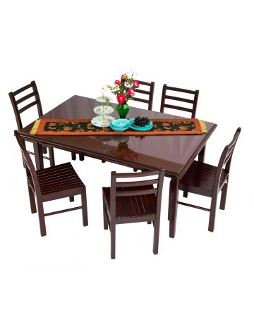 Six Seated Dining Table 6034 WF MG (Only Table)