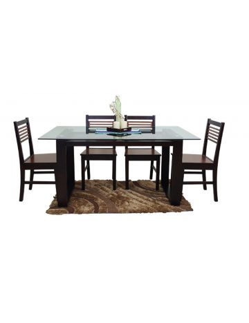 Dining Set 0053 (Full Set With 6 chairs including glass top)