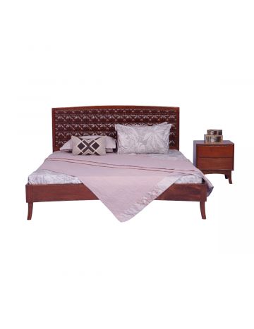 Wooden King size Bed-0200 WF NL (Only Bed)