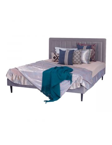 Queen Bed with Fabric BEQ 0101 LB Fabric 888-27