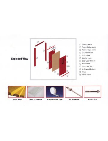 Partex Single Leaf Fire Door FD-007A (750x2100mm)