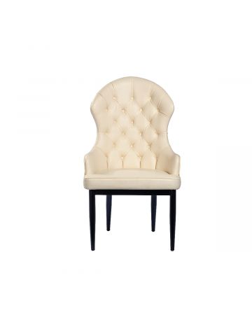 Dining Chair (IVORY White Rexene) DI-0119R