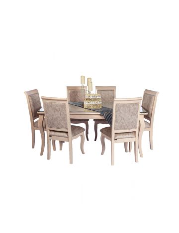 Wooden Dining Set 0076 without glass top