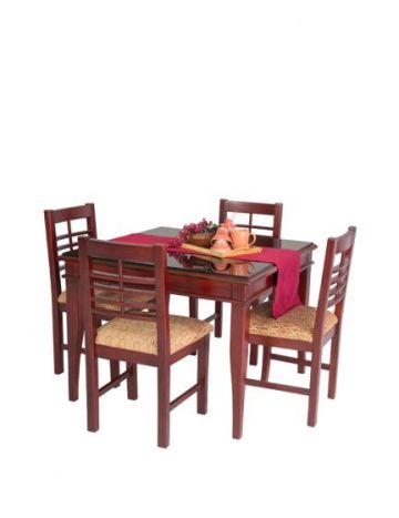 Six Seated Dining Table 6080 WF MG-01 without glass Top (Only Table)