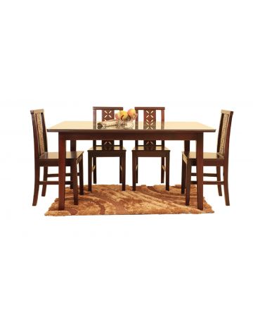 Six Seated Dining Table 6051 WF WN (Only table with Glass)
