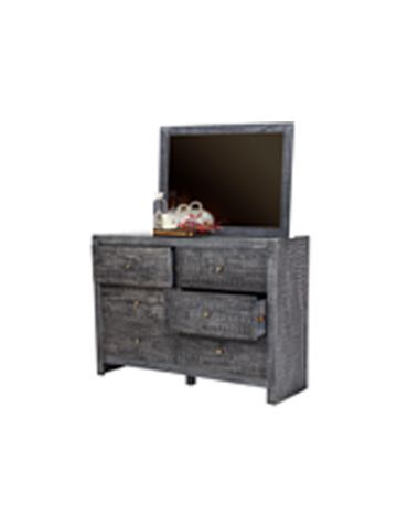 Dresser and Mirror B729 WF AN-BL MayFlyn