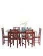Six Seated Dining Table 6081 WF MG with glass Top