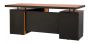 Senior Executive Table 0035 LB Light Cherry Black (With Side Rack & Drawer)