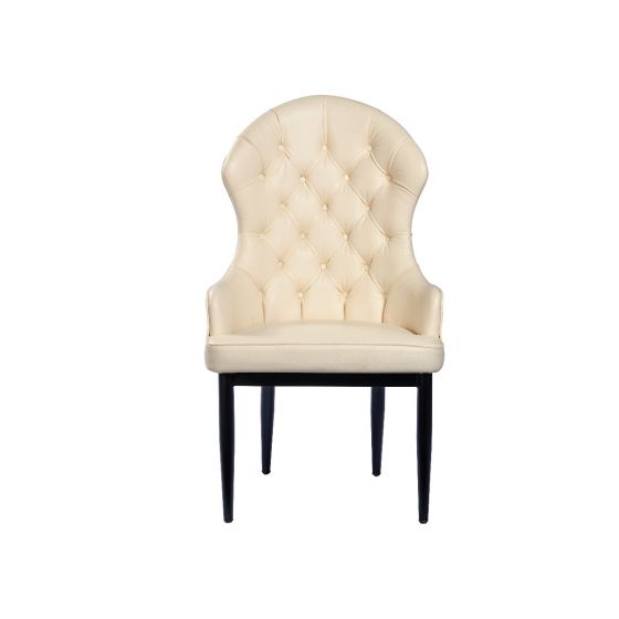 Dining Chair (IVORY White Rexene) DI-0119R