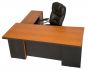 Senior Executive Table 0035 LB Light Cherry Black (With Side Rack & Drawer)