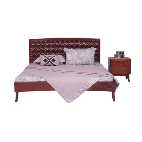 Wooden King size Bed-0200 WF NL (Only Bed)